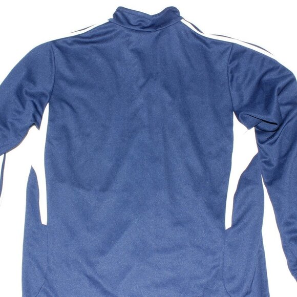 Adidas Climacool Mens Medium Navy Blue White Striped Athletic Jacket Full Zipper - Picture 3 of 5